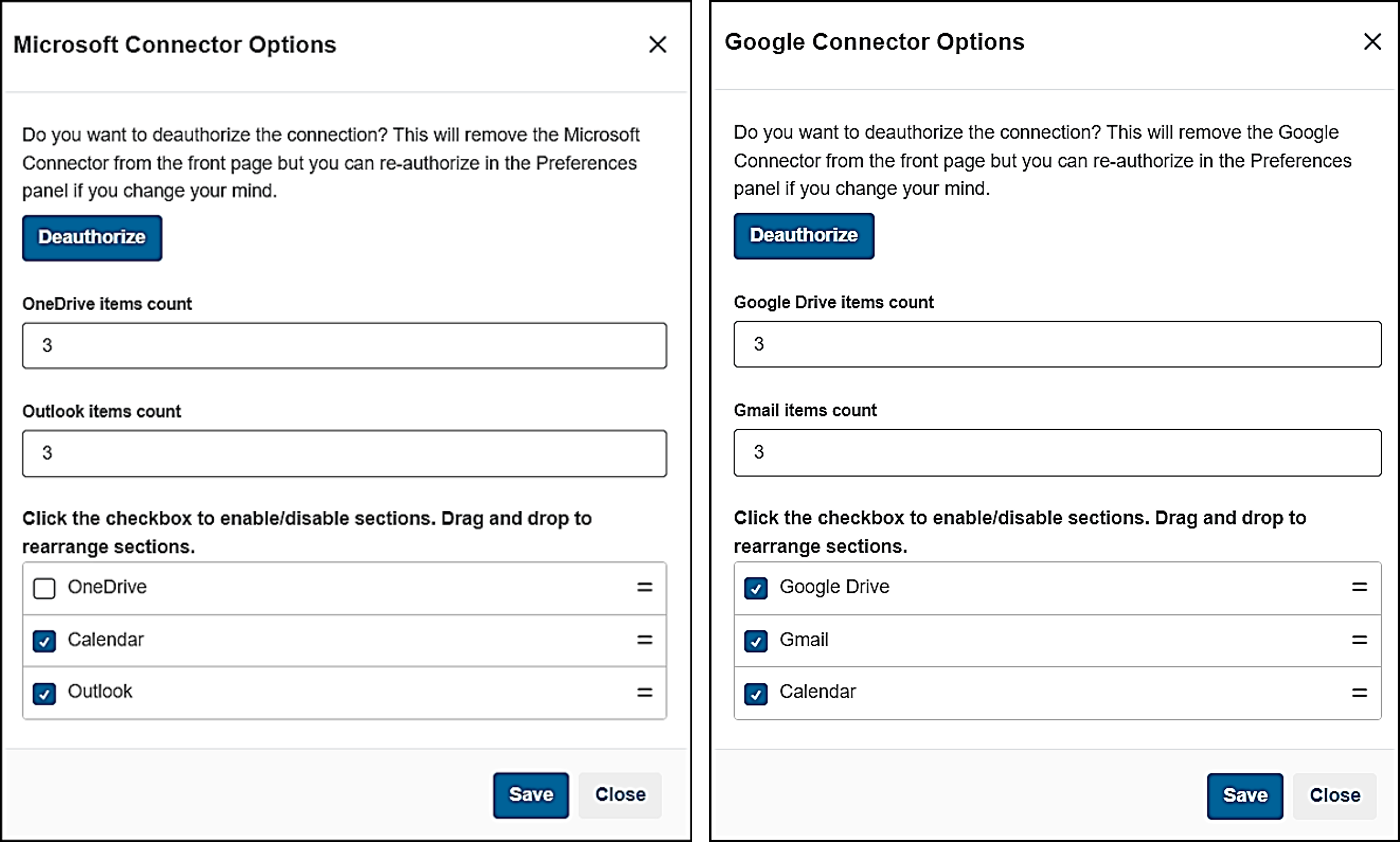 MS-Google connector